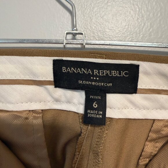 NWT Banana Republic Sloan Bootcut Petite Pants Size 6 Beige Tan - Picture 4 of 9